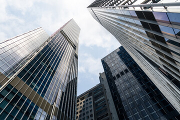 Bottom view of the office tower