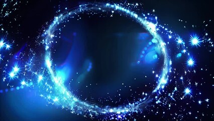 Wall Mural - Enchanting Cosmic Spiral and Stars Abstract Background