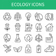 ecology and energy outline icons isolated on white background. conservation saving support and solution. environment and sustainable concept. vector illustration flat design.