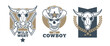 Cowboy Themed Logo Collection vector