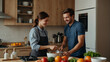 © Mohiminul - couple cooking together in kitchen