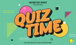 © ricks - Quiz time editable text effect trending style modern