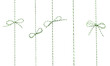 Green twine rope set isolated on white. Package string, package decor.