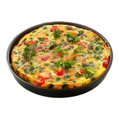 Wall Mural - Yummy and delicious Frittata isolated on transparent background