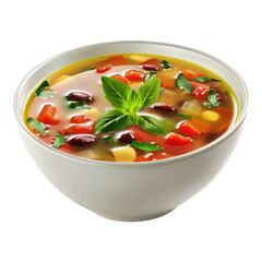 Wall Mural - Minestrone soup isolated on transparent background
