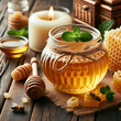 Sidr pure honey with beautiful background