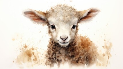 Wall Mural - sheep in the zoo