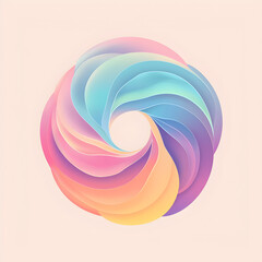 Wall Mural - Beautiful pastel logo Ai generative 