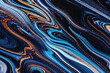 Blue abstract fluid background. Paint flowing. Moving colorful lines abstract background. Abstract textured background with wave shapes. 