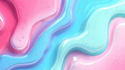 Wall Mural - Aqua fluid shape background with modern gradient light colors