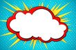 blank bubble cartoon explosion cloud background