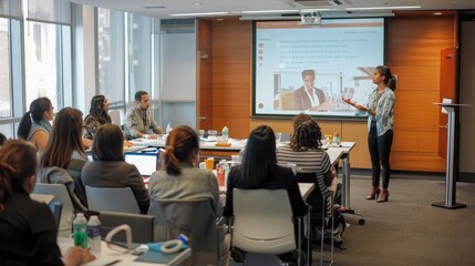 Wall Mural - Corporate training session on diversity and inclusion