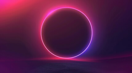 Wall Mural - Modern circle abstract background with futuristic trendy gradient.