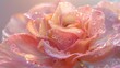 Transparent delicate rose flower