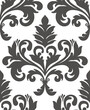 Seamless Grey Floral Damask Wallpaper Design
