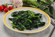 Coocked green spinach with oil
