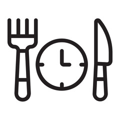 Poster - lunch line icon