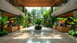 Modern Biophilic Office Space with Nature-Inspired Aesthetic