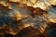 Close-up view of a weathered, hammered gold plate with a dented, aged texture for a realistic background.