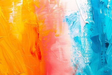 Canvas Print - Abstract mango dreams pallet painting background.	