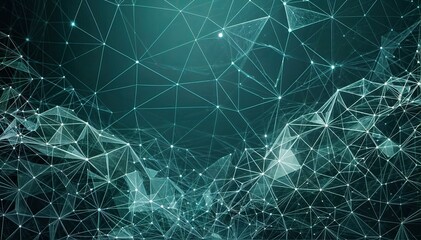 Abstract Digital Background with Dots and Triangles