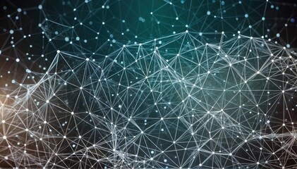 Abstract Digital Background with Dots and Triangles