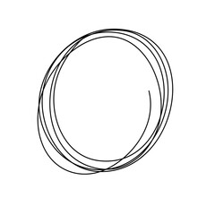 Wall Mural - Abstract line circle sketch. Hand drawn circle for frame or text