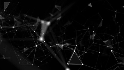 Wall Mural - cyber network connection structure. technology connect big data. science background. business futuri