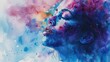 Vibrant Watercolor Music Concept Background Generative AI