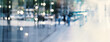 © bidala - blur city and walking people banner background
