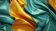 serene blend of teal and golden yellow, ideal for an elegant abstract background