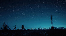 Landmarks That Stand As Beacons In The Darkness, Their Silhouettes Etched Against The Night Sky