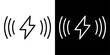 ofvs591 OutlineFilledVectorSign ofvs - wireless charging vector icon . isolated transparent . black outline filled version . AI 10 / EPS 10 . g11934