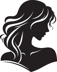 Canvas Print - Women Beauty Face Silhouette Vector Illustration