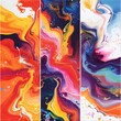A vibrant abstract artwork adorned with myriad colors and an abundant array of air bubbles on its surface creates an illusion of depth and movement