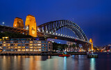 Fototapeta  - Harbour Bridge in Sydney during the Blue Hour, Australia