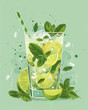Mojito Cocktail Exhibition Poster for Modern Bars
