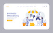 Marketing and customer focus concept. Flat vector illustration.