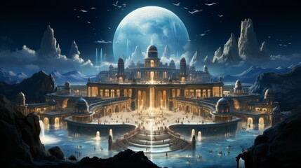 Imagine a floating city in the sky inhabited by wizards and sorcerers