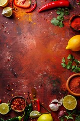 Wall Mural - Table Filled With a Variety of Mexican Foods