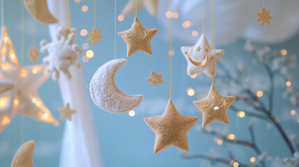 decoration with moon and stars
