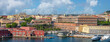 Panorama of Naples (Napoli) sea front, the third-largest city of Italy. Full of southern Italian charm.