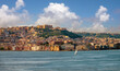Panorama view of the city of Naples (Napoli), Campania, Italy. The third largest Italian city after Rome and Milan