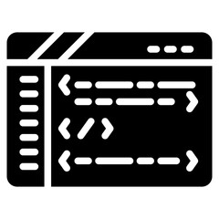 Sticker - Backend Coding Solid Icon