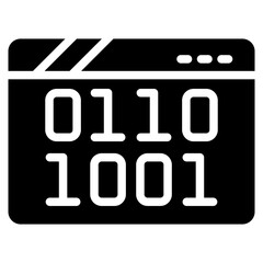 Sticker - Binary Solid Icon