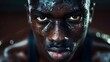 © Anastasiia - Dramatic Closeup Sports Photography of a Black Male Athlete. Concept Sports Photography, Dramatic Closeup, Black Male Athlete, Dynamic Action Shots, Athletic Portraits
