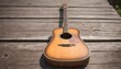 © Nigar - A Vintage Style Acoustic Guitar On A Weathered Woo  2