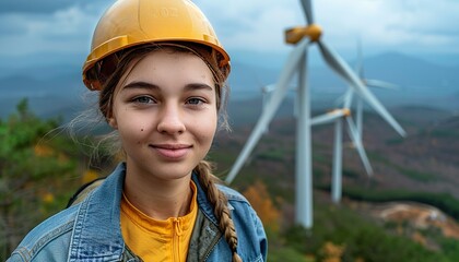 Wall Mural - engineer in a helmet