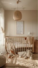 Wall Mural - Children's room decorated in bright beige hues