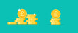 © Arseniy Ivanov - Pound golden coins stack flat style vector illustration